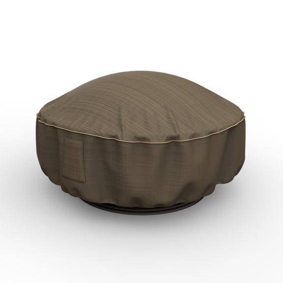Budge 36" Dia. Patio Firepit Cover, StormBlock Hillside, Black and Tan