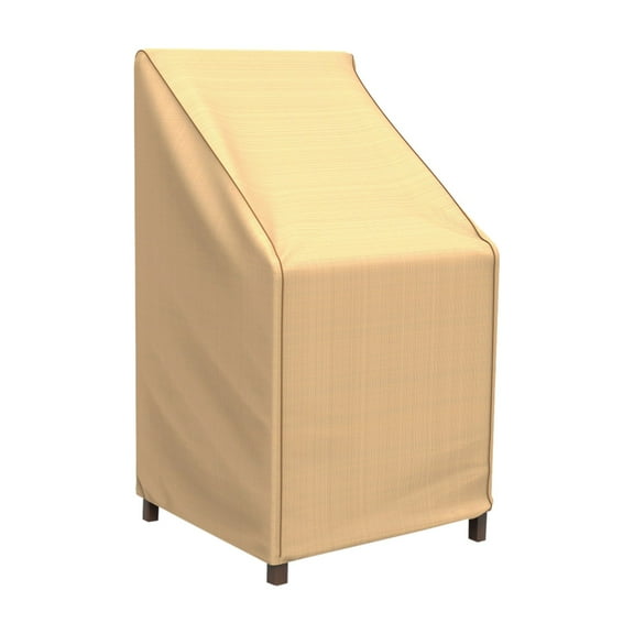 Budge 49" Beige Patio Stacked Chair/Barstool Cover, Sedona