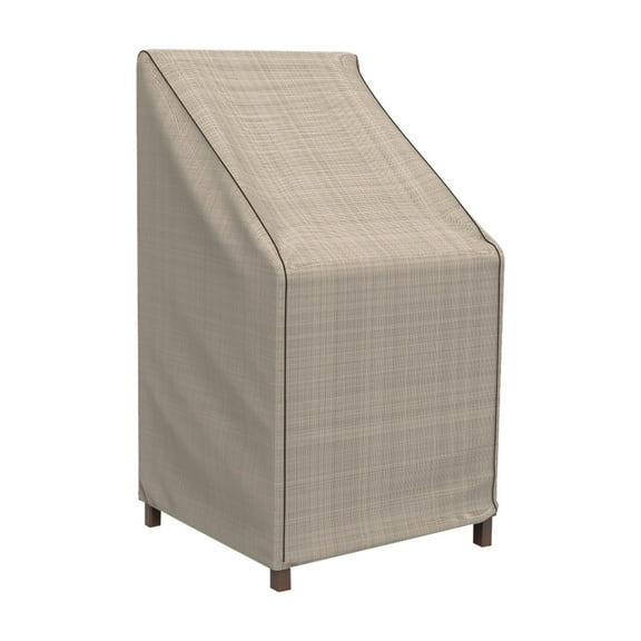 Budge 49" Black Ivory Patio Barstool Cover, StormBlock™ Mojave