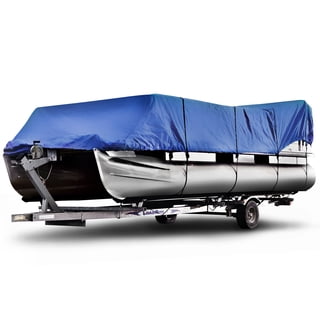 Vortex Direct Grey 20' Ultra Pontoon Boat Cover - Fits 18'1" To 20' Deck, Up To 102" Beam, Elastic & Strap System