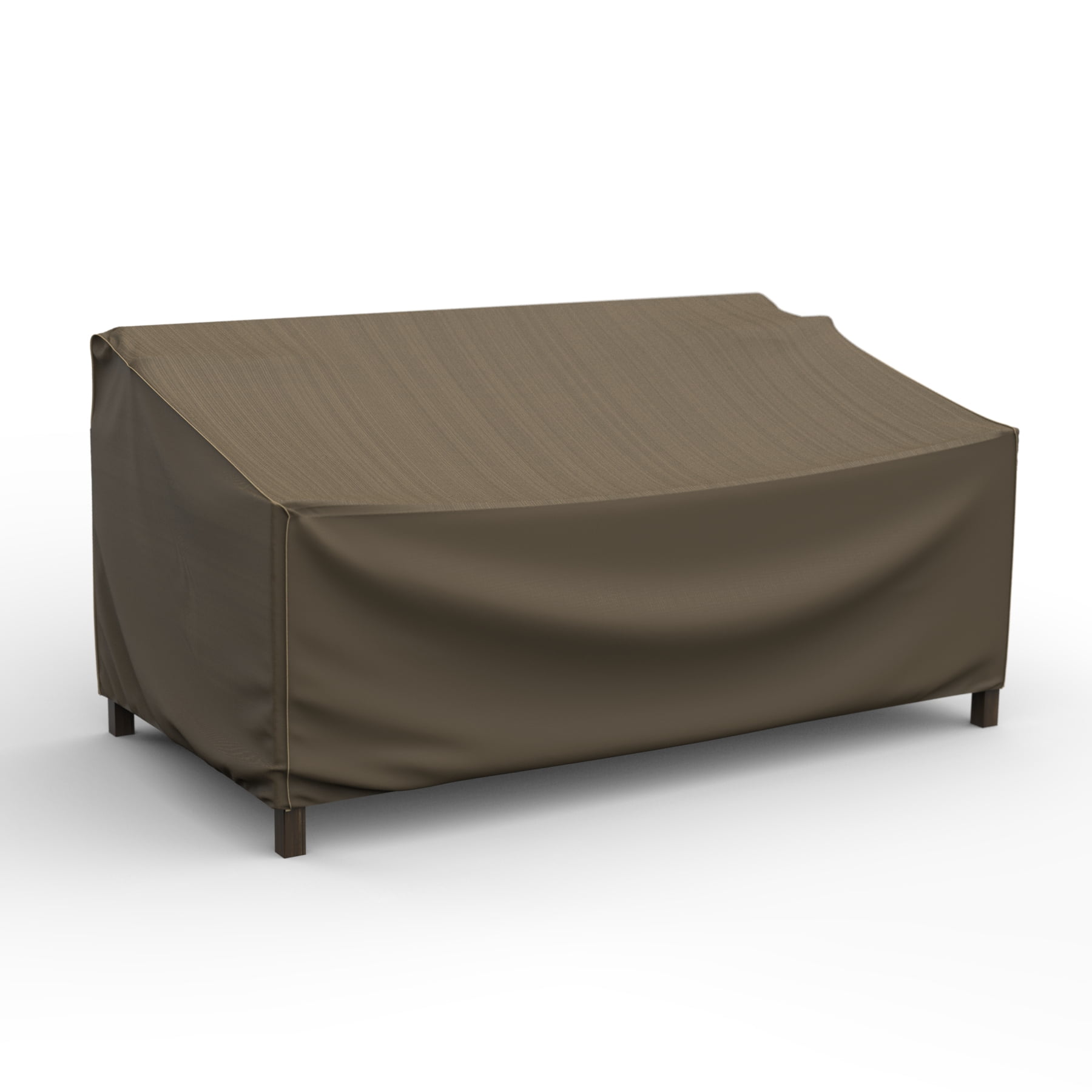Budge 79"Wx37"L Black and Tan Patio Sofa Cover, StormBlock™ Hillside