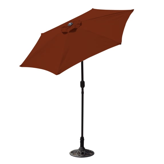 Budge 7ft Aluminum Patio Umbrella with Crank Lift and Tilt Function