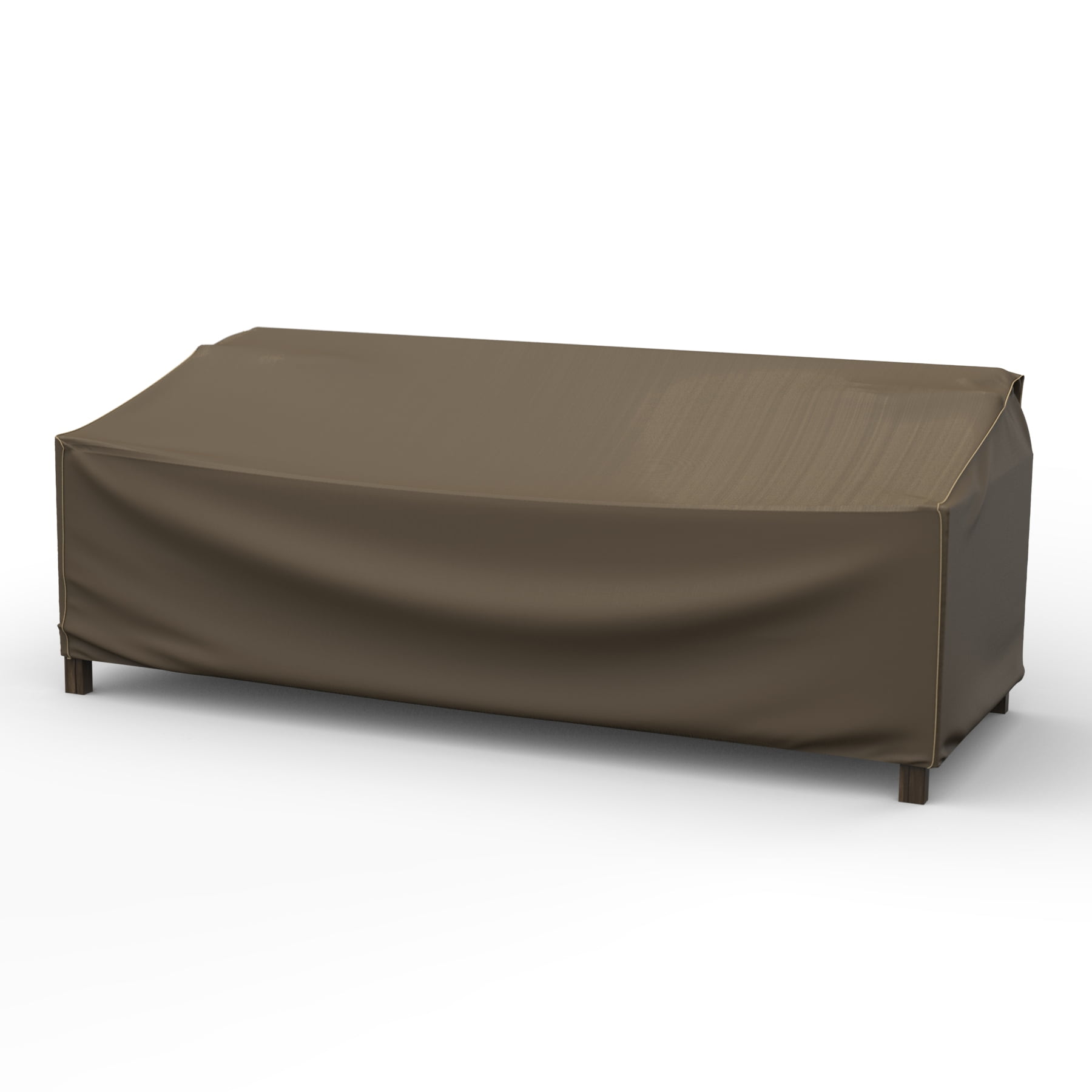 Budge 88"Wx36"L Black and Tan Patio Sofa Cover, StormBlock™ Hillside