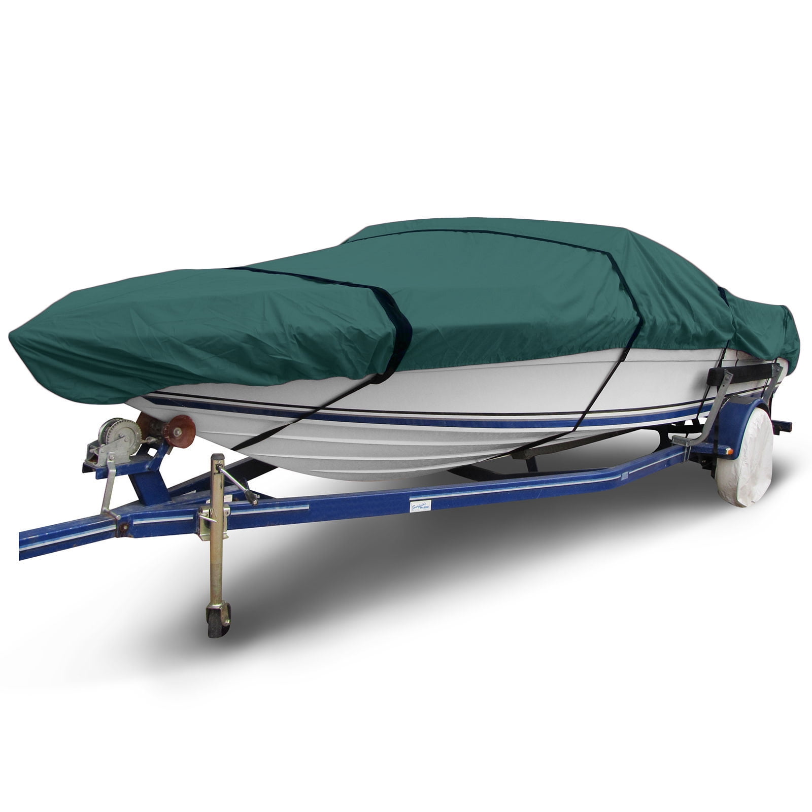Budge American Flagship Ripstop Boat Cover, Fits V-Hull Fishing Boats, Hunter Green, 18'-20' Long (Beam Width Up to 102")