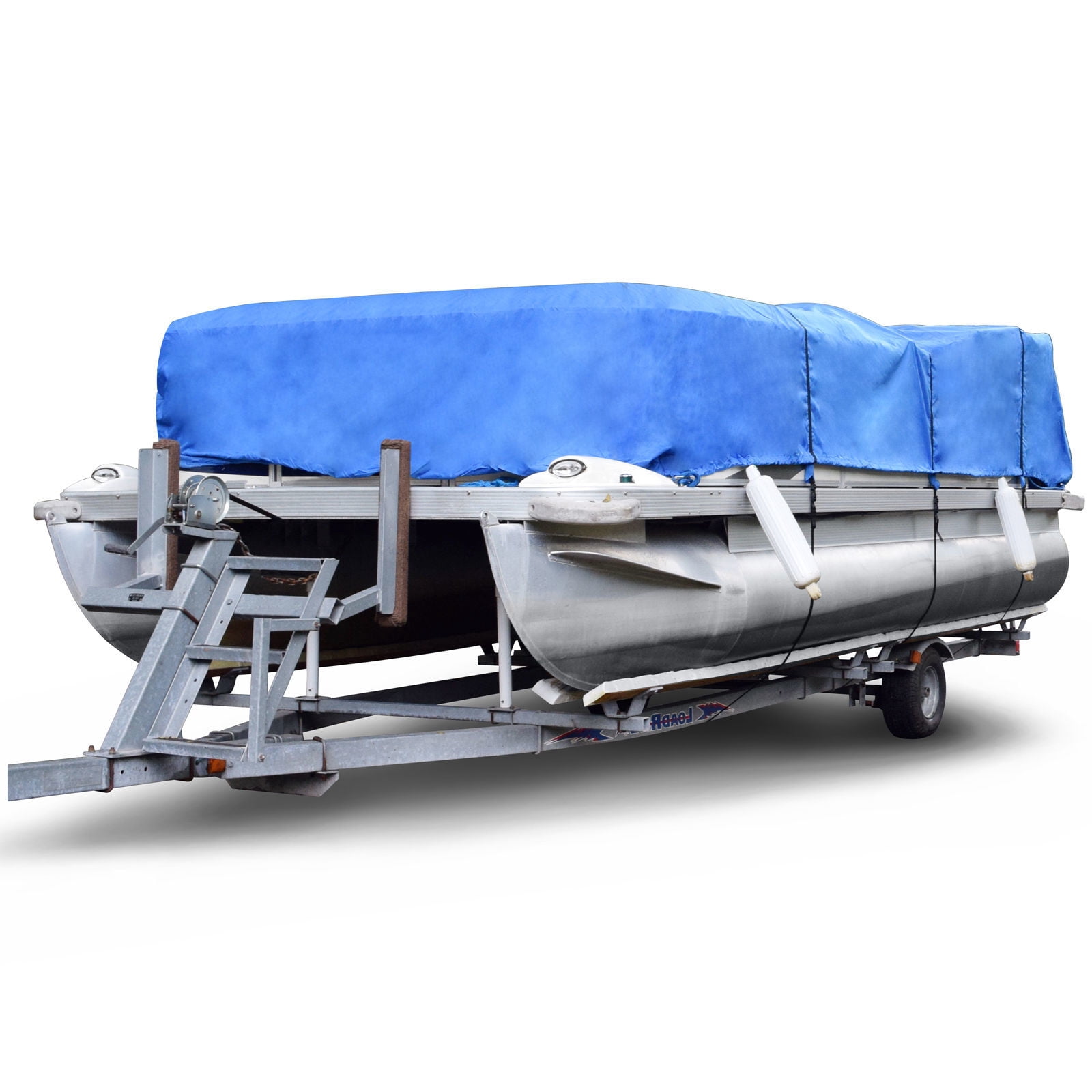 Budge American Flagship Ripstop Pontoon Cover, Blue, 24' to 28' Long (Beam Width Up to 110")