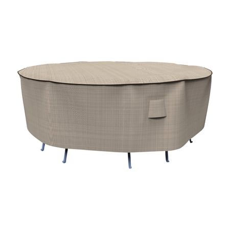 Budge Black Ivory StormBlock™ Mojave Round Patio Table and Chairs Combo Cover - 88 diam. x 30H in.