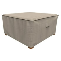 Budge Brown / Beige English Garden Square Large Outdoor Patio Table and Ottoman Cover