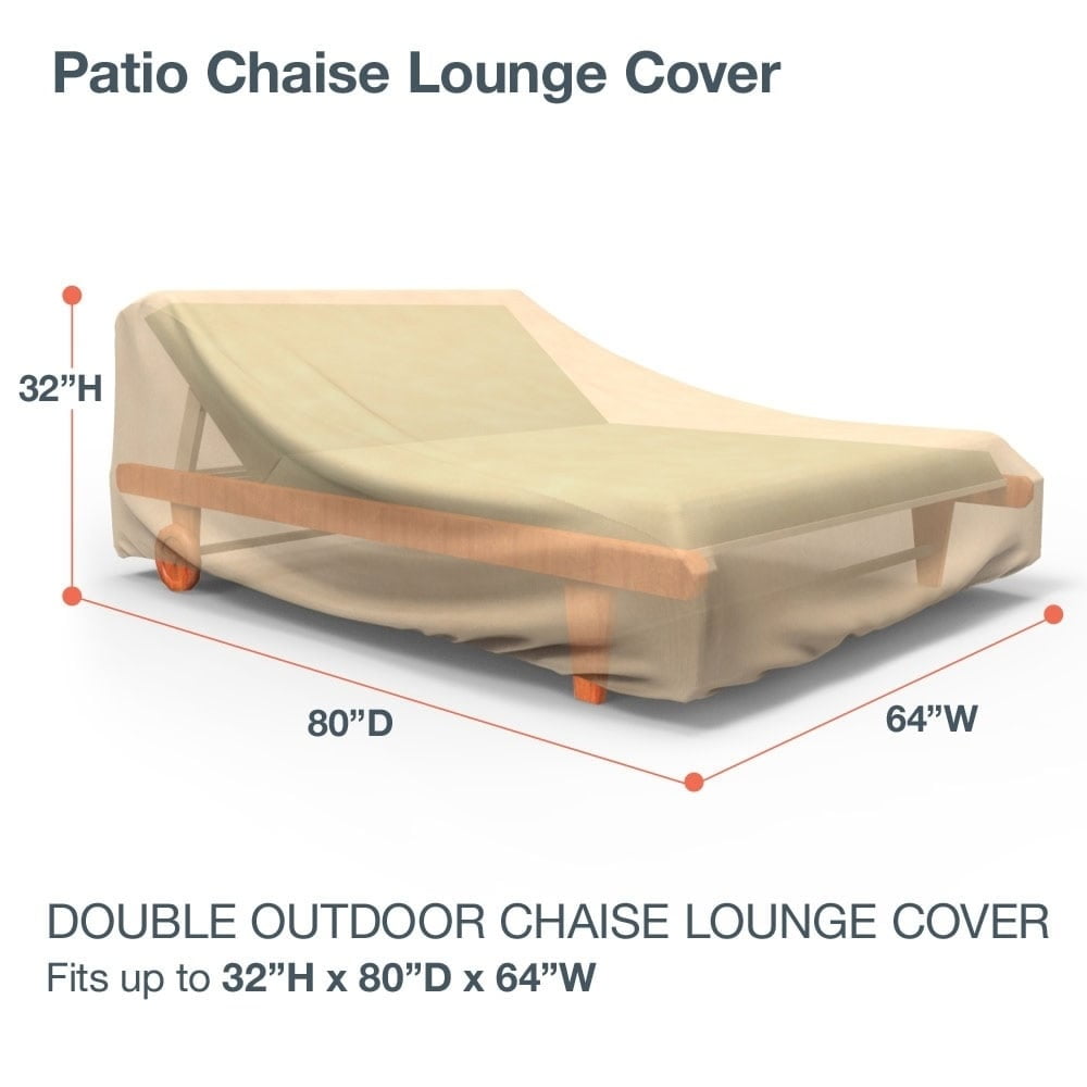 Budge Double Chaise Nutmeg Patio Chaise Cover, All-Seasons