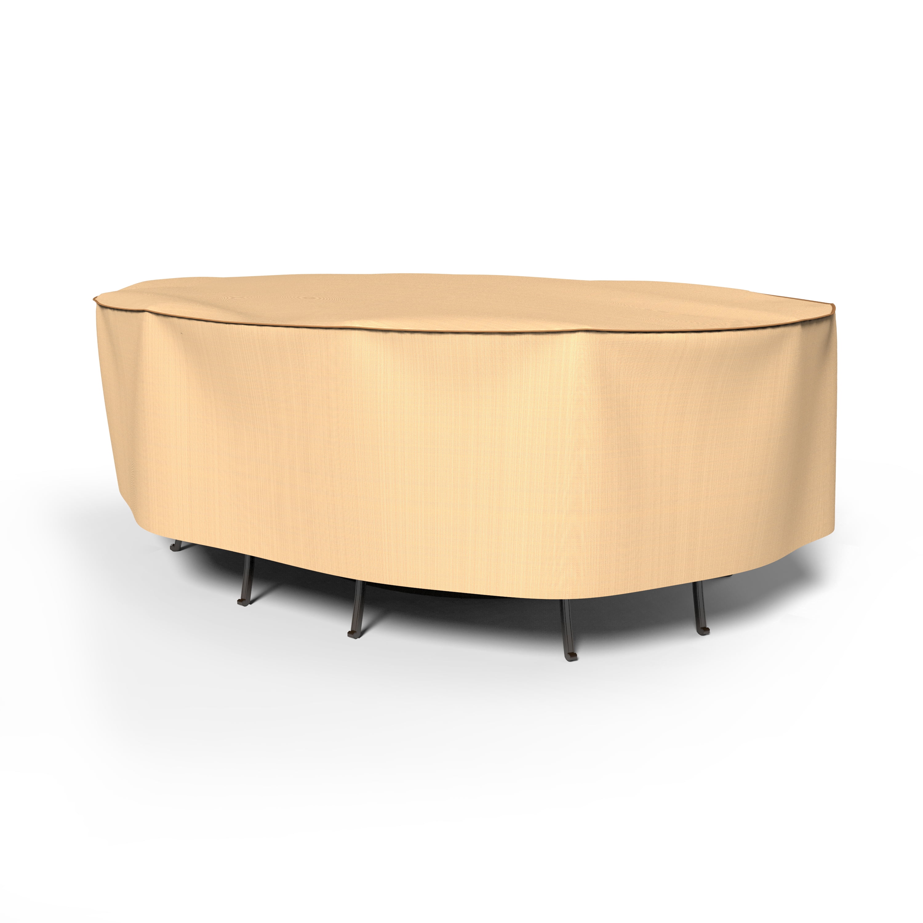 Budge L Beige Patio Oval Table/Chairs Cover, StormBlock™ Savanna