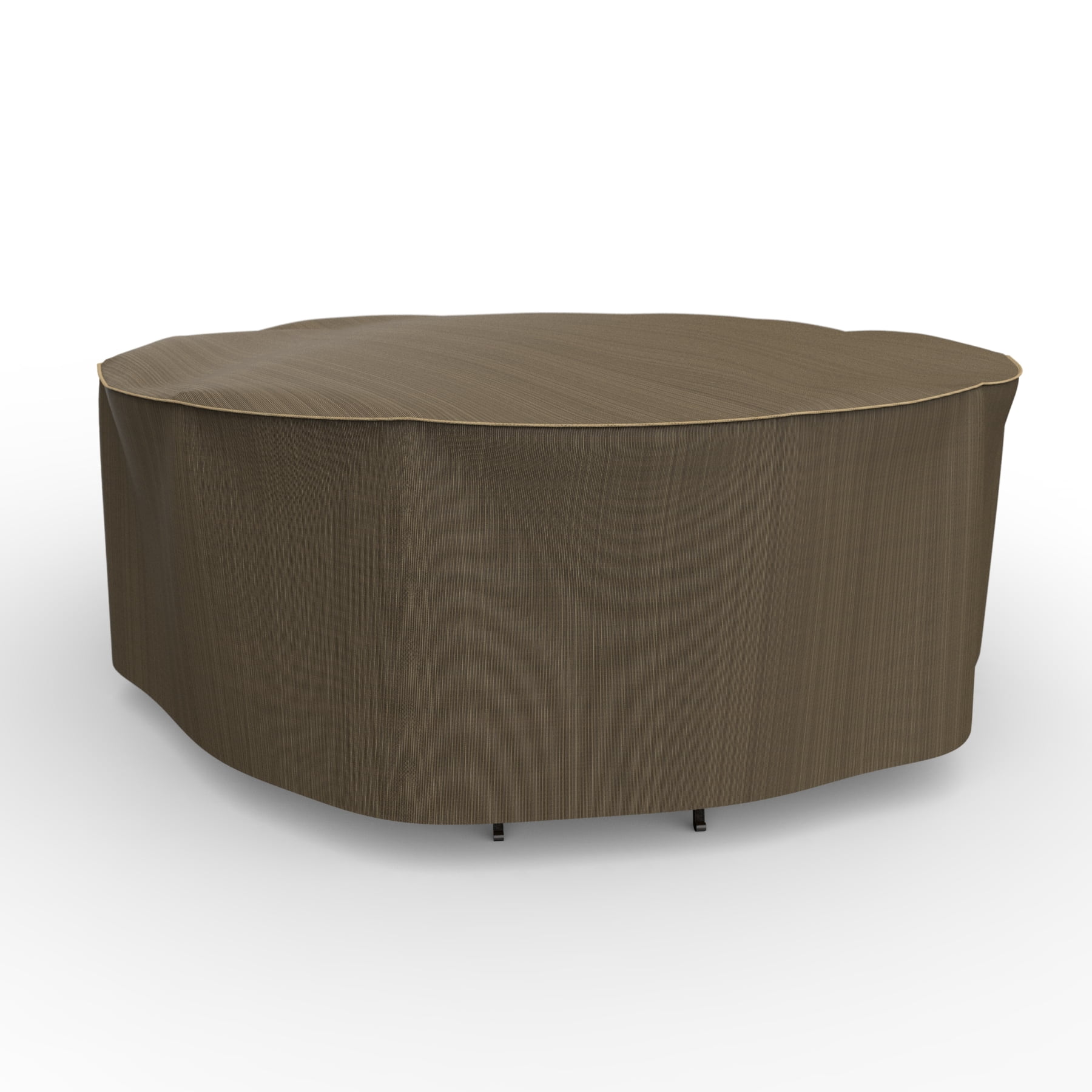 Budge L Black and Tan Patio Round Table/Chairs Cover, StormBlock™ Hillside
