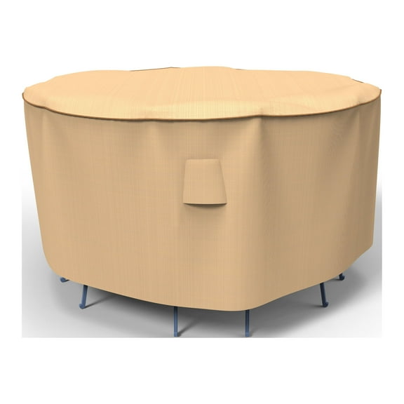 Budge L Tan Patio Bar Table/Chairs Cover, StormBlock™ Savanna
