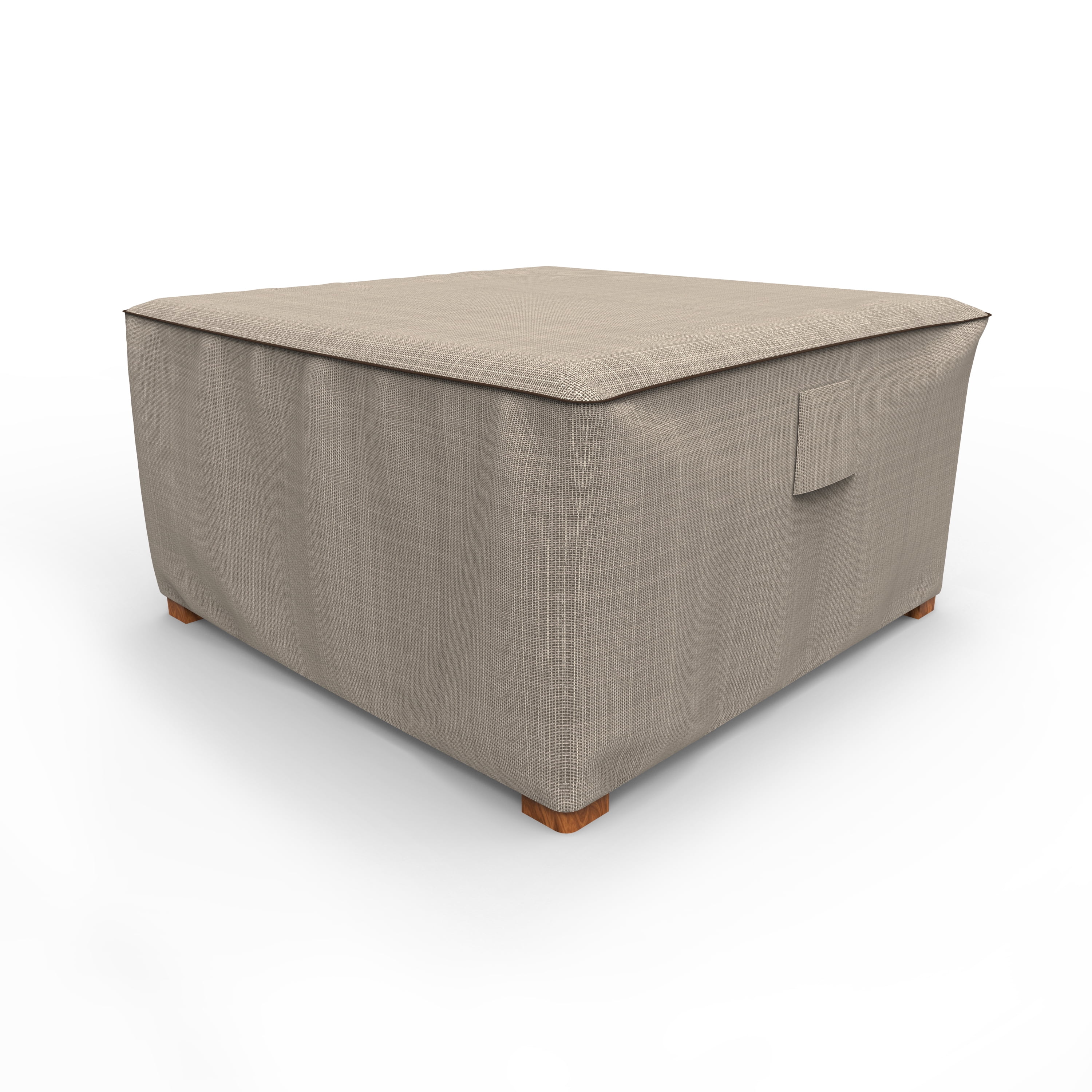 Budge Large Black Ivory Patio Table/Ottoman Cover, StormBlock™ Mojave