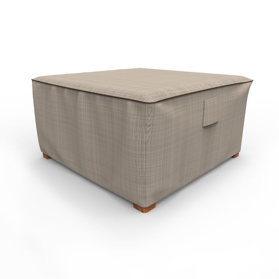 Budge Large Black Ivory Patio Table/Ottoman Cover, StormBlock™ Mojave