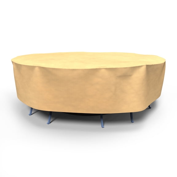 Budge Large Nutmeg Patio Round Table/Chairs Cover, All-Seasons