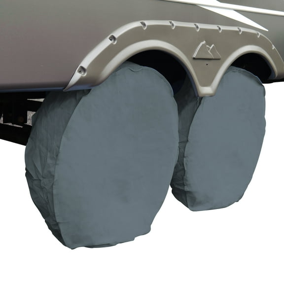 Budge Standard RV Wheel Covers, Durable, Weather Resistant RV Tire Covers, Fits Wheels up to 37”, Set of 2