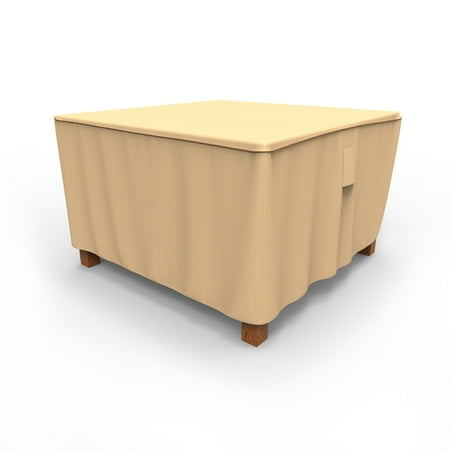 Budge Medium 48" Beige Patio Square Table Cover, Sedona