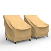 Budge Medium Beige Patio Outdoor Chair Cover, All-Seasons (2 Pack)