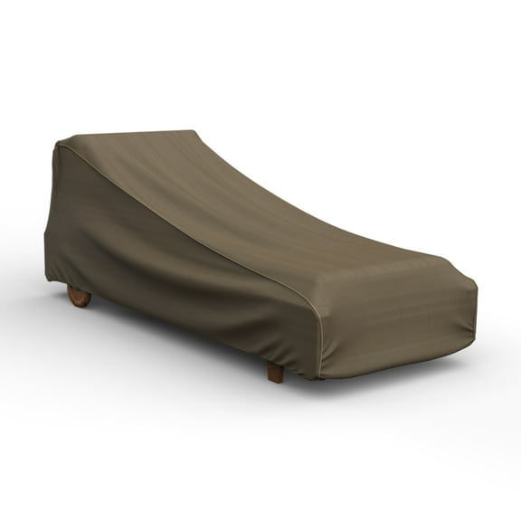 Budge Medium Black and Tan Patio Chaise Cover, StormBlock™ Hillside