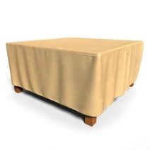 Budge Small 36" Beige Patio Square Table Cover, All-Seasons