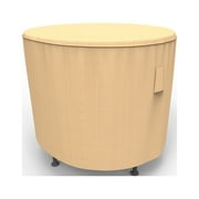 Budge Small Beige Patio Outdoor Round Table Cover, Sedona
