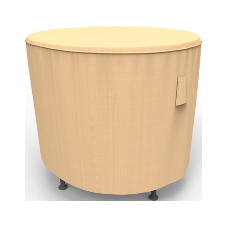 Budge Small Beige Patio Outdoor Round Table Cover, Sedona