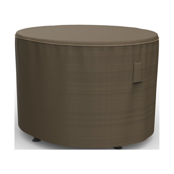 Budge Small Black and Tan Patio Round Table Cover, StormBlock Hillside