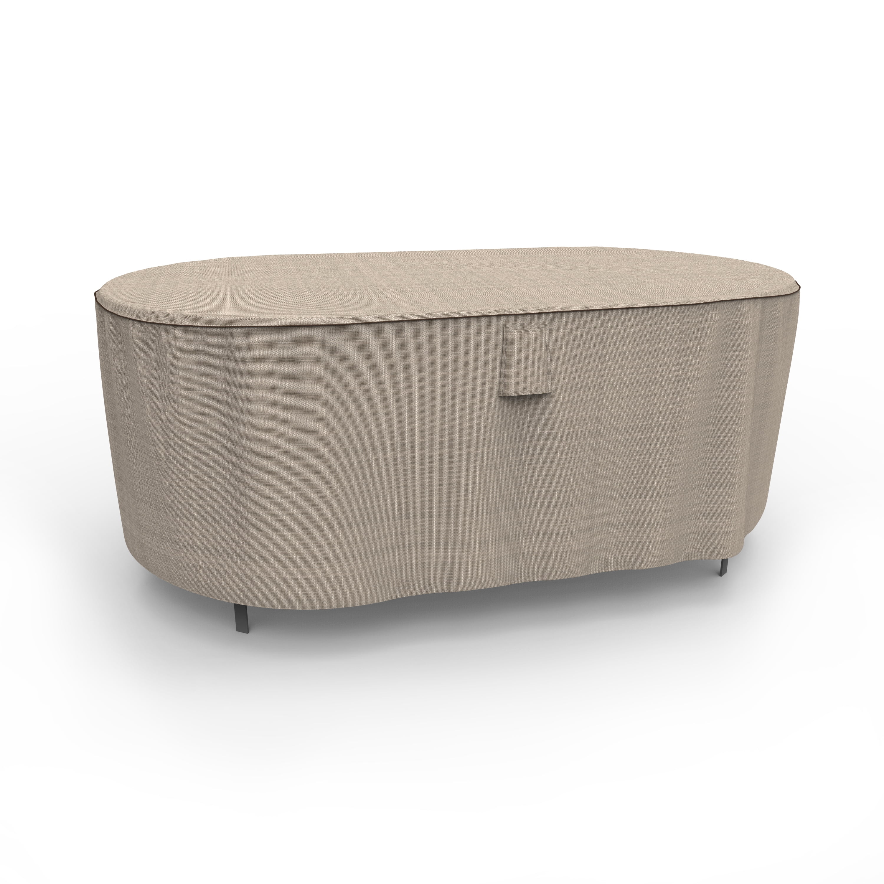 Budge Small Brown / Beige Patio Outdoor Oval Table Cover, English Garden