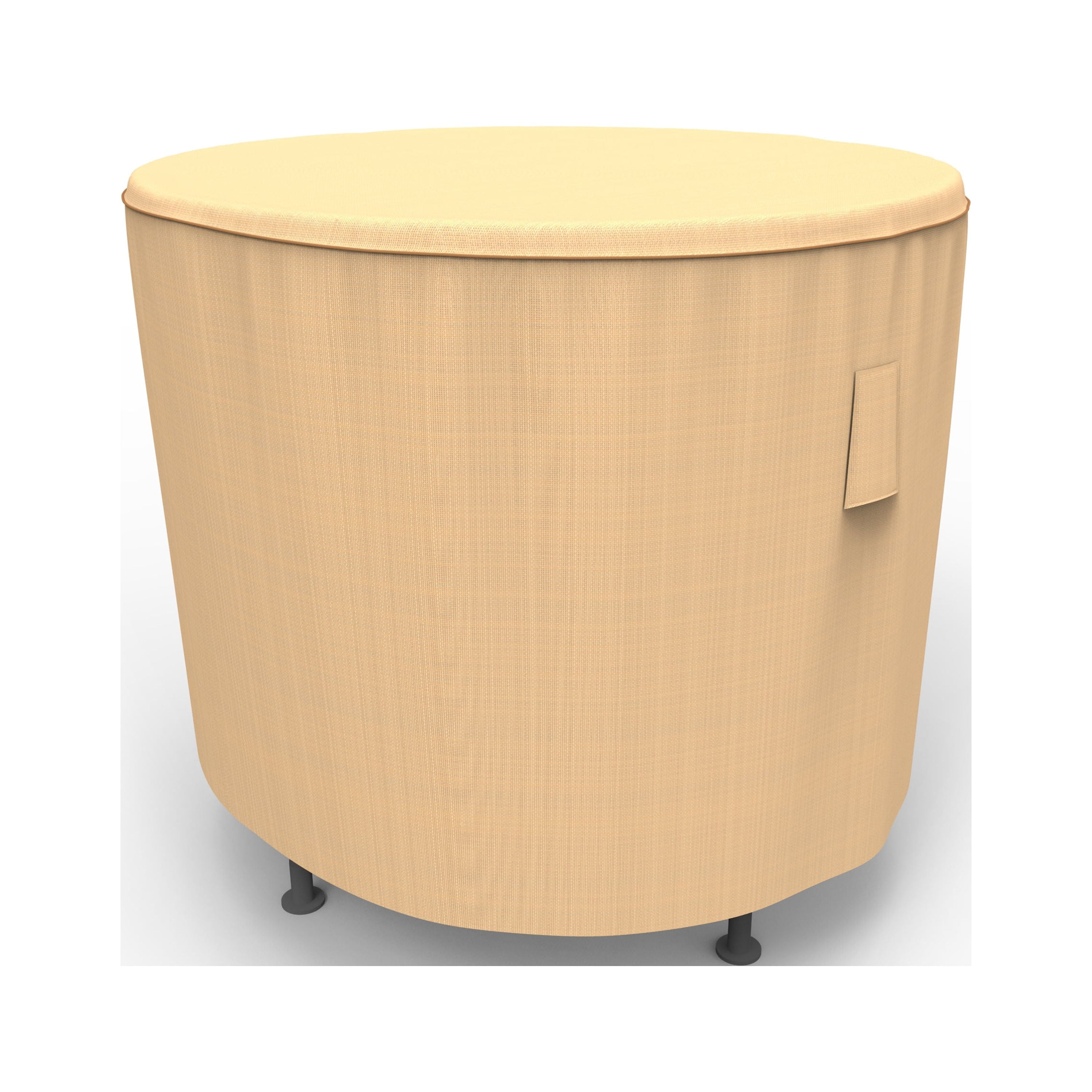 Budge Small Tan Patio Round Table Cover, StormBlock™ Savanna