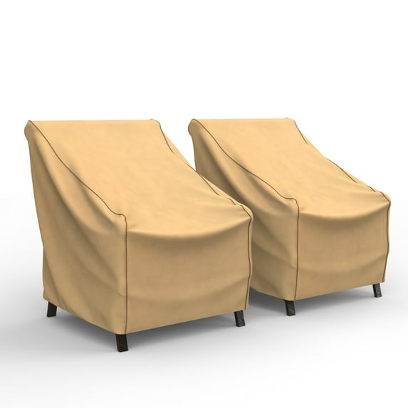 Budge XLarge Beige Patio Outdoor Chair Cover, Sedona (2 Pack)