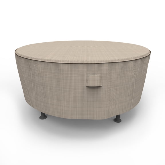 Budge XLarge Brown / Beige Patio Outdoor Round Table Cover, English Garden