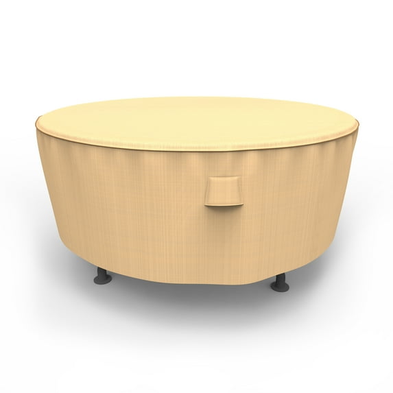 Budge XLarge Tan Patio Round Table Cover, StormBlock™ Savanna
