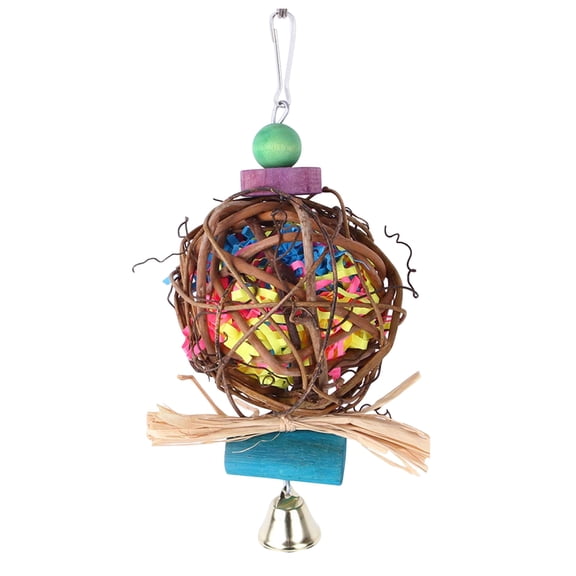 Budgerigar Accessories, Pet Bird Rattan Ball Toys, Bird Toys, Parrot Toys, Natural Rattan Balls, Promotes Intellectual Development and Chewing, Birdcage Accessories.