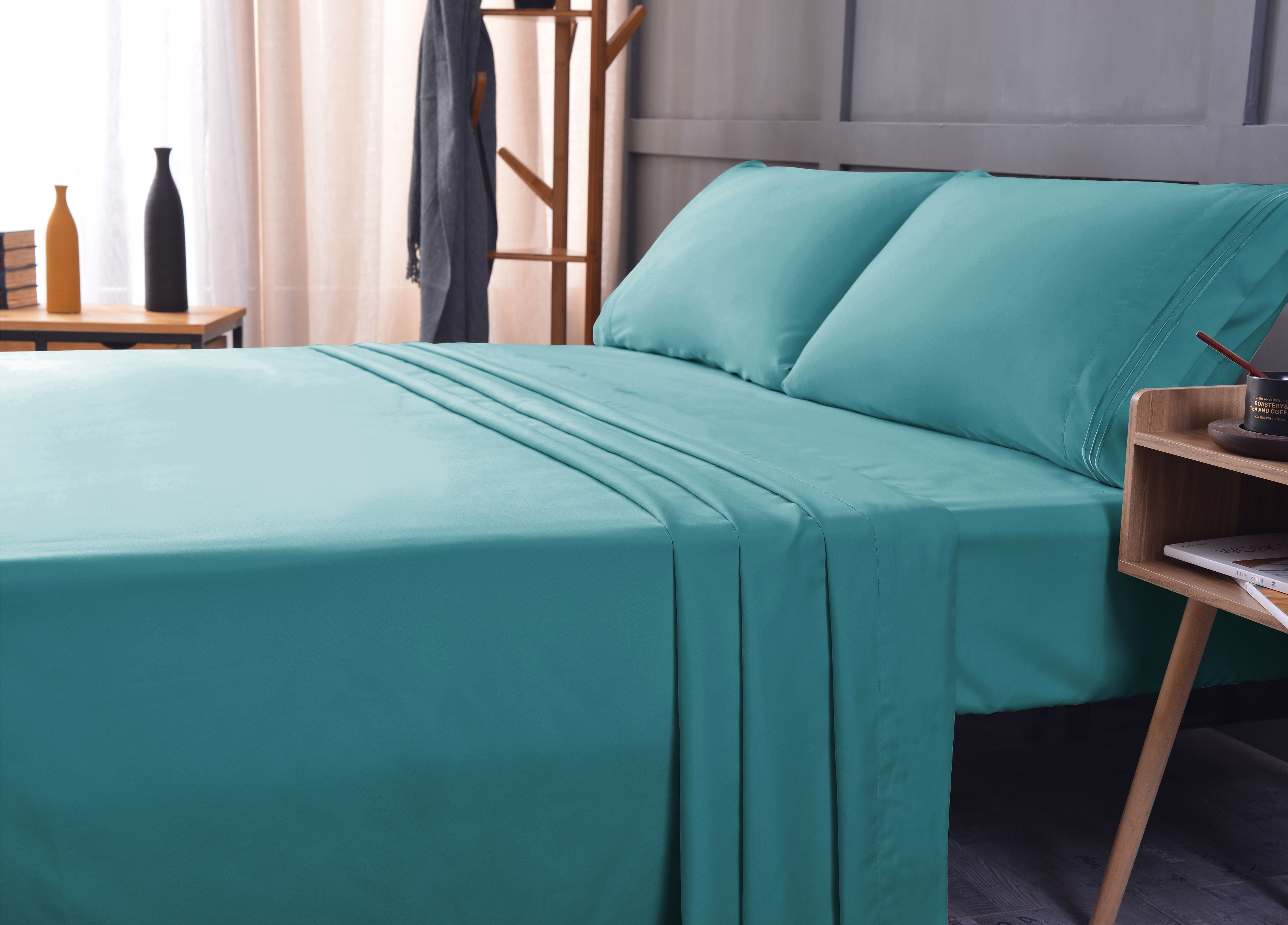 Budget Bamboo Sheet Set, King/California King Size, Softer Than Cotton