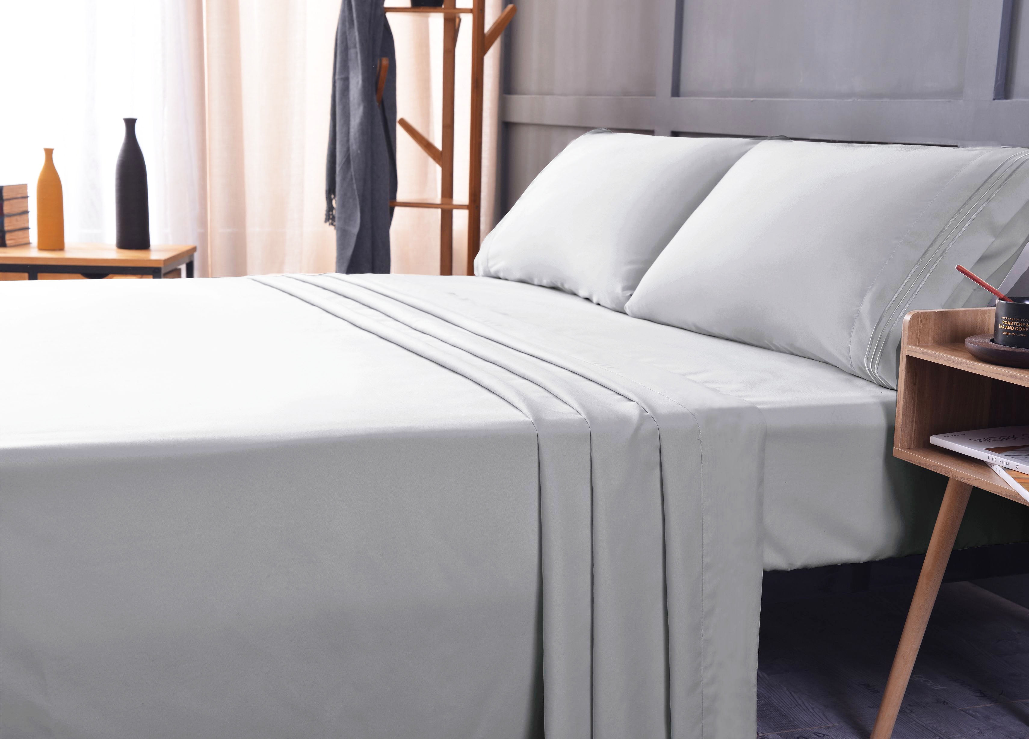 Budget Bamboo Sheet Set, Split King Size, Softer Than Cotton Bed Sheets