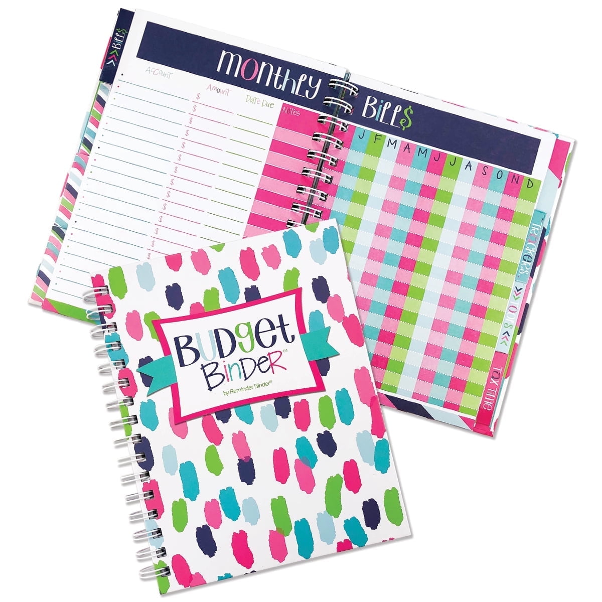 Budget Binder™ 12-Month Budget Planner and Finance Organizer with 354 Stickers, Non-Dated Monthly Bill Tracker by Denise Albright