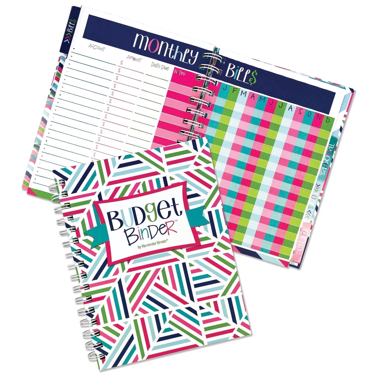 Budget Binder™ 12-Month Budget Planner and Finance Organizer with 354 Stickers, Non-Dated Monthly Bill Tracker by Denise Albright