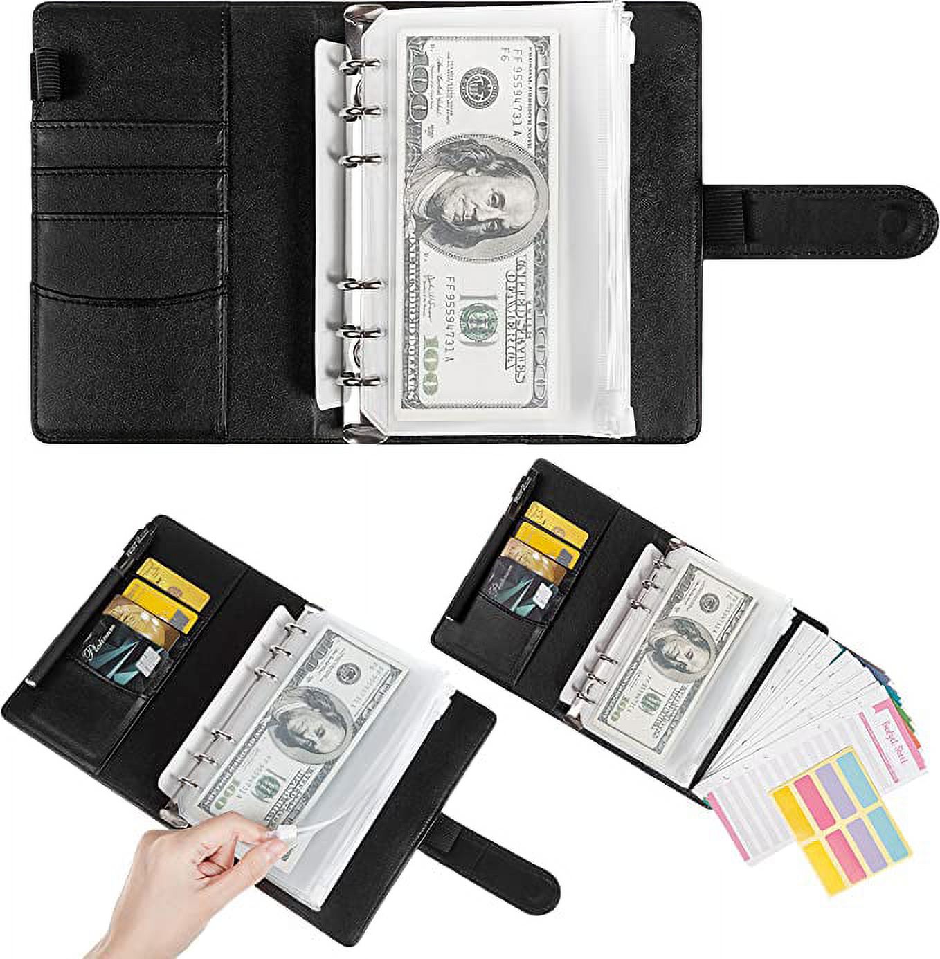 Budget Binder with 24 Sticker Labels, 10 Cash Envelopes for Budgeting
