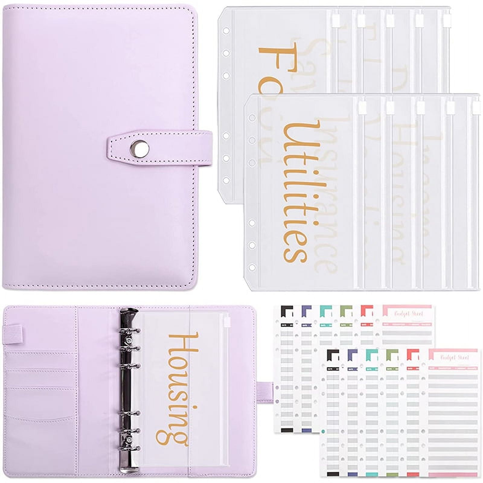 Budget Binder with Zipper Envelopes,Cash Envelopes for Budgeting,Money