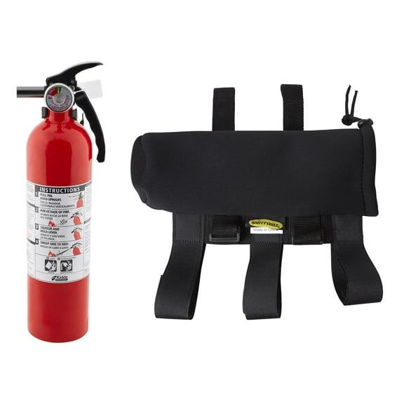 Budget Fire Extinguisher, 2 Pounts, w/Roll Bar Holder