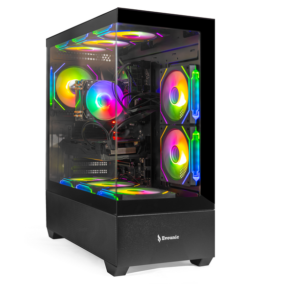 Budget Gaming PC,Intel i7 E5 12-Core, AMD RX 580 8GB Graphics, 64GB RAM, 512GB SSD, 4TB HDD, 650W PSU, Windows 11 Pro,Prebuilt Gaming PC with RGB Keyboard & Mouse,Tower Desktop Computer