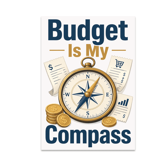 Budget Is My Compass - Personal Finance Enthusiast - 13x19 Poster Print