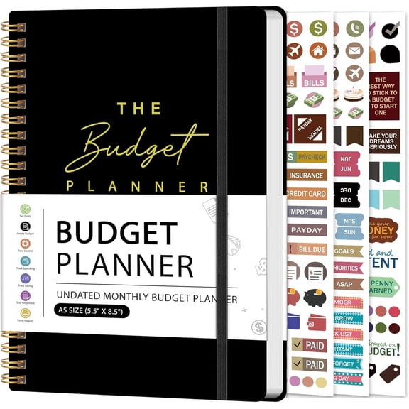 Budget Planner Account Book Monthly Expense , Saving & Debt , Monthly Budget Review 5.5" x 8.5", Control Your  to Manage Your Finances