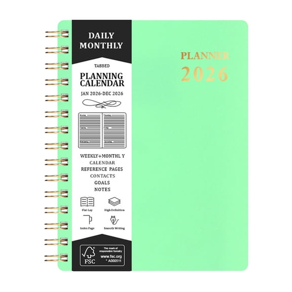 Budget Planner Book 2026 Weekly Monthly Calendar Book with Expense Notebook 12 Month Undated Bill Financial Planner Account Book to Take Control of Finances, 1Pc, Multicolor(Green,8.2x6.1")