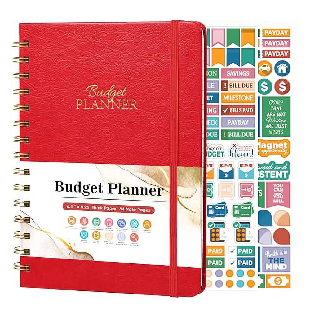 Budget Planner Budget Book with Bill Organizer and Expense Tracker, 6.1" x 8.25", 12 Month