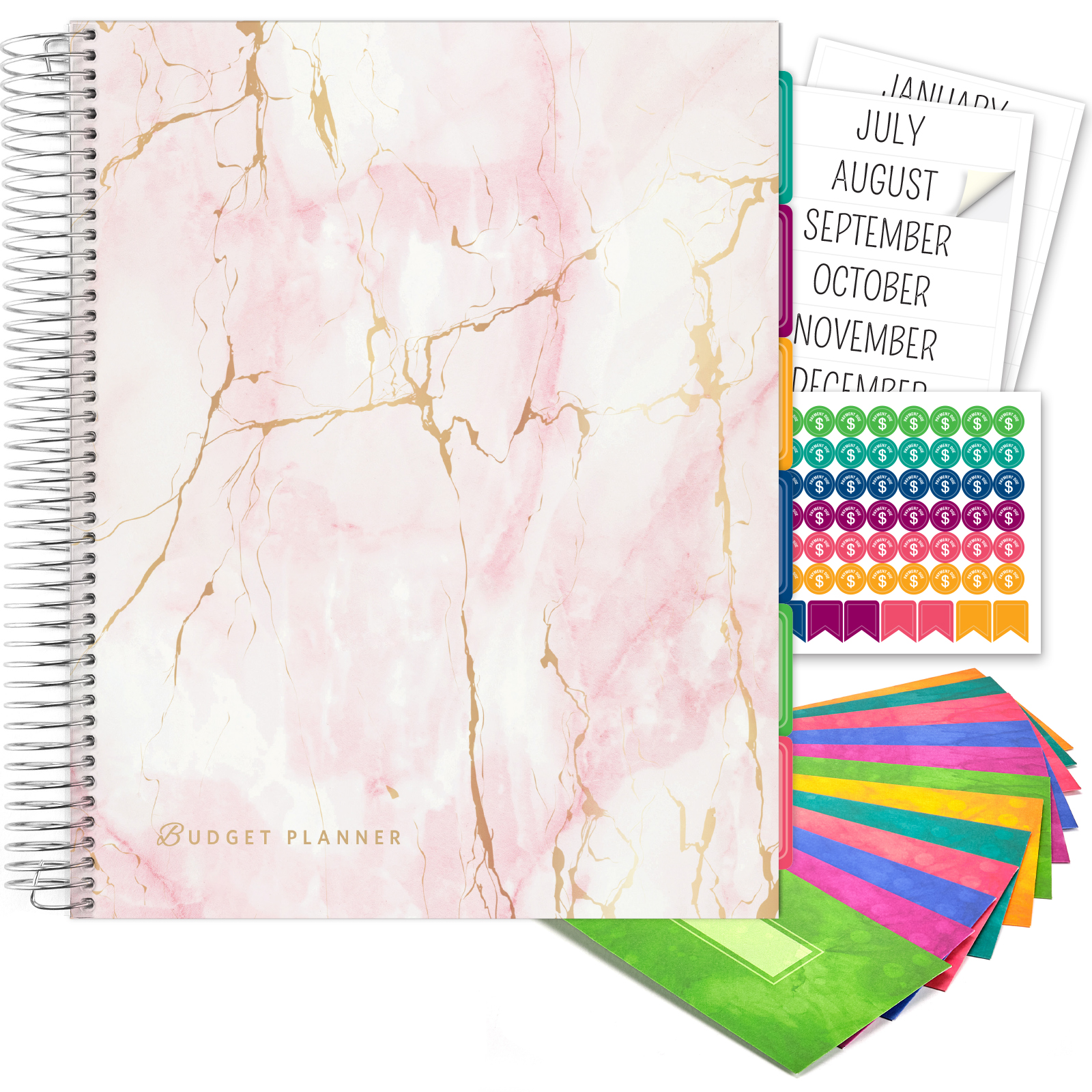 12-Month Budget Planner Bill Tracker Organizer with Calendar and ...