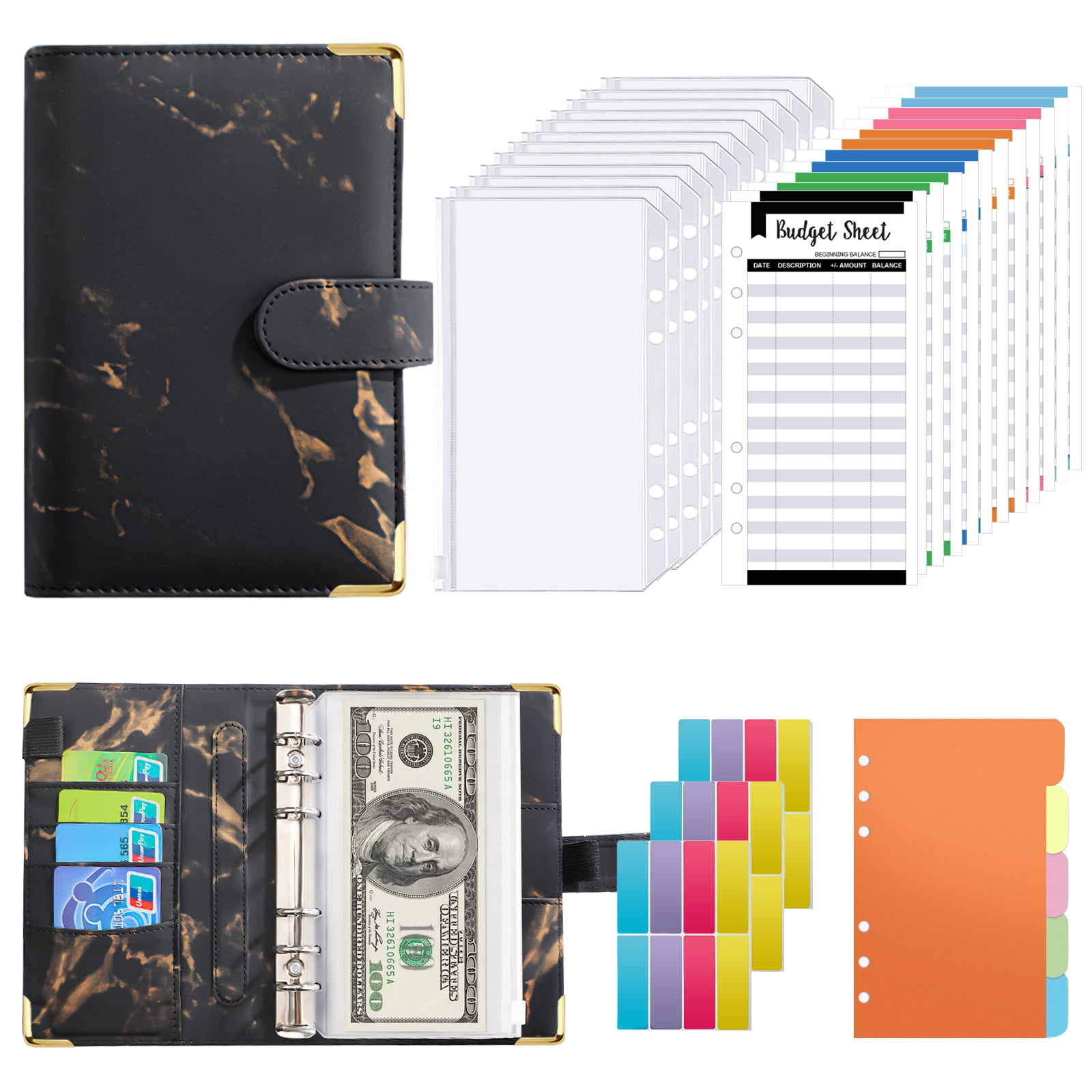 Budget Planner & Monthly Bill Organizer Book, Budget Book and Expense  Tracker Notebook, Financial Planner Bundled with Cash Envelopes – Budget  Journal with Pockets for Money (Black) 