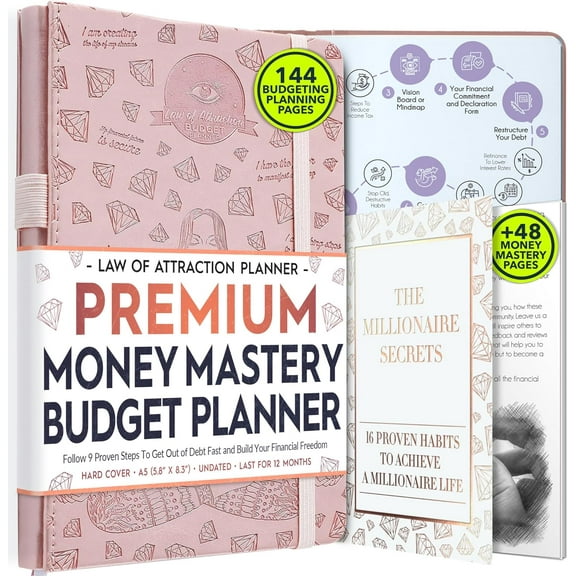Budget Planner and Monthly Bill Organizer - Finance Planner, 12-Month Journey to Financial Freedom | Bill Payment Tracker Monthly Organizer, Money Saving & Expense Tracker | Undated Budgeting Journal