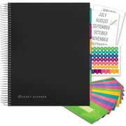 Budget Planner & Monthly Bill Organizer With 12 Envelopes and Pockets. Expense Tracker Notebook and Financial Planner Budget Book to Control Your Money, 8.5" x 11", Black