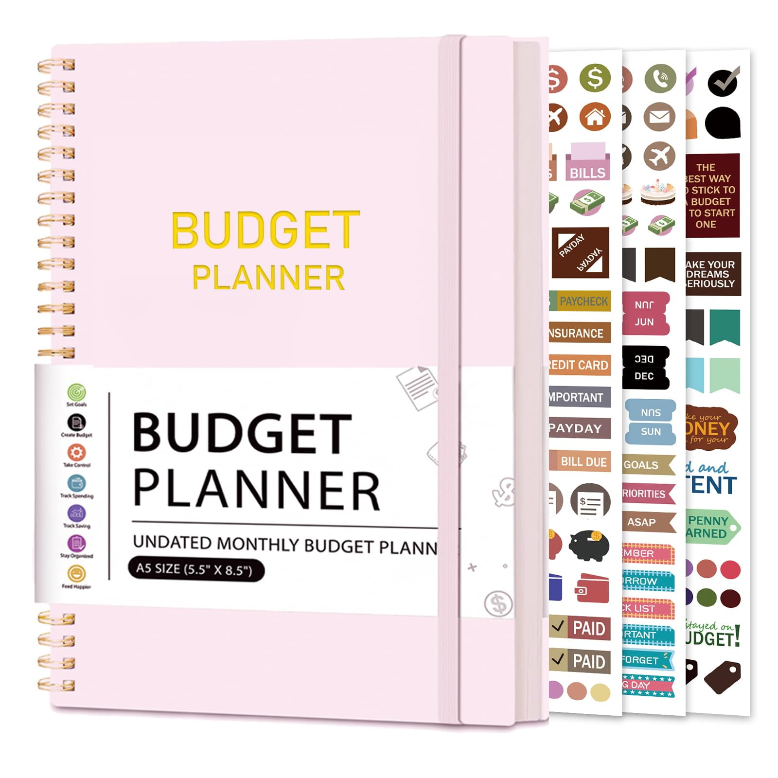 Budget Planner Monthly Budget Book 2024 with Expense & Bill Tracker