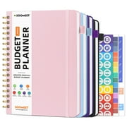 Hendoct Monthly Budget Planner, Budget Book with Expense Tracker Notebook, Undated Bill Organizer & Finance Planner (7''x10'')-Pink